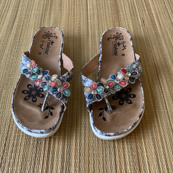 Rieker sandals floral bling summer - Picture 4 of 8